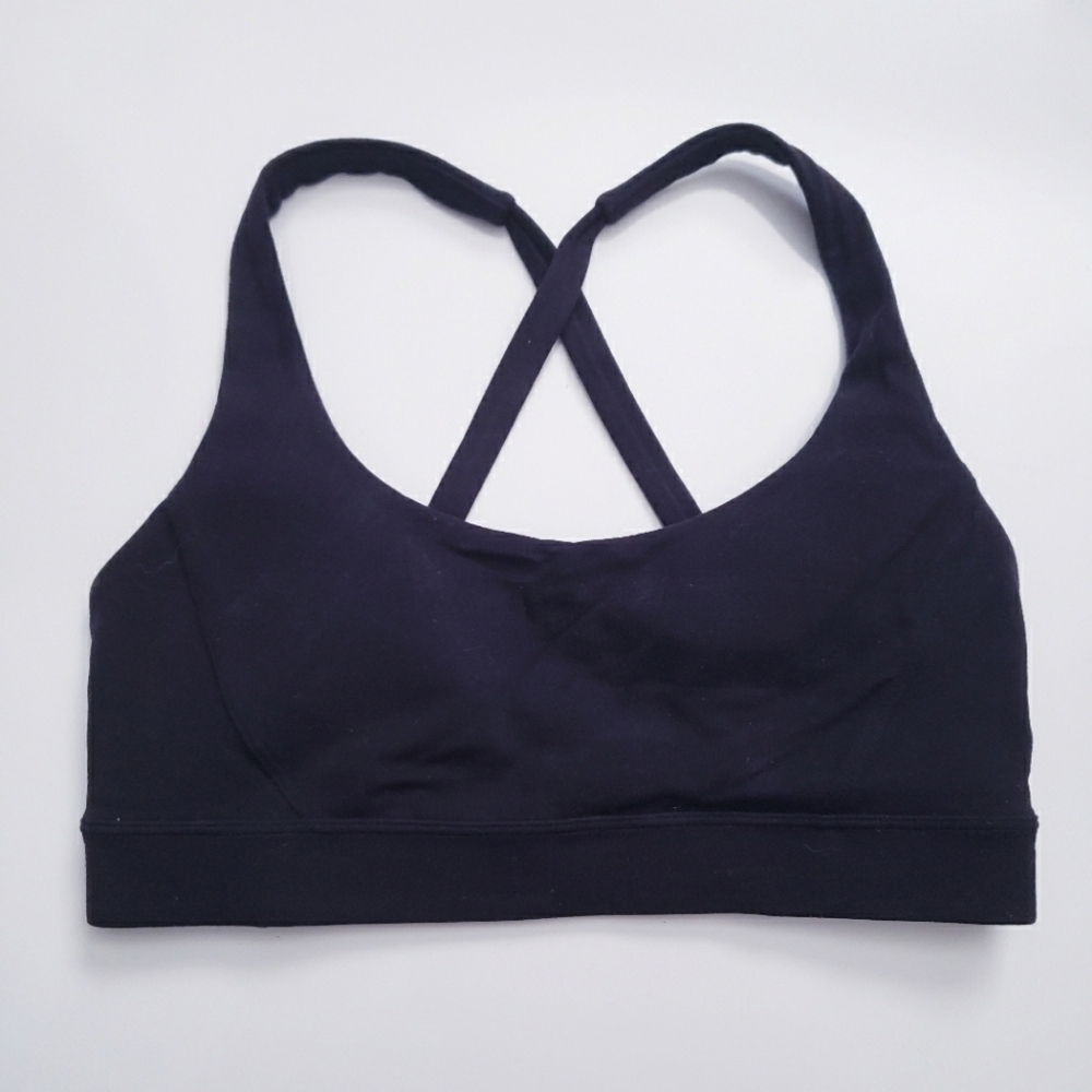 Stori Black Strappy Crisscross Sports Bra